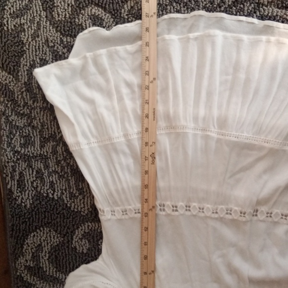 Maeve White Bell Sleeve Blouse Whimsygoth Fairy  and Tiered Design Womens Medium - Picture 9 of 10